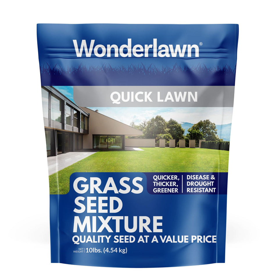 Barenbrug Wonderlawn Quicklawn seed bag showing the premium seed mix for rapid lawn establishment