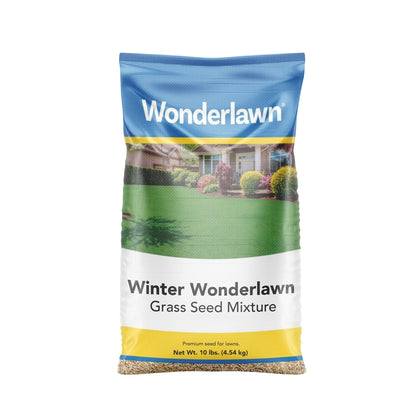 Barenbrug Wonderlawn Winter seed bag ready for fall planting and winter lawn care.