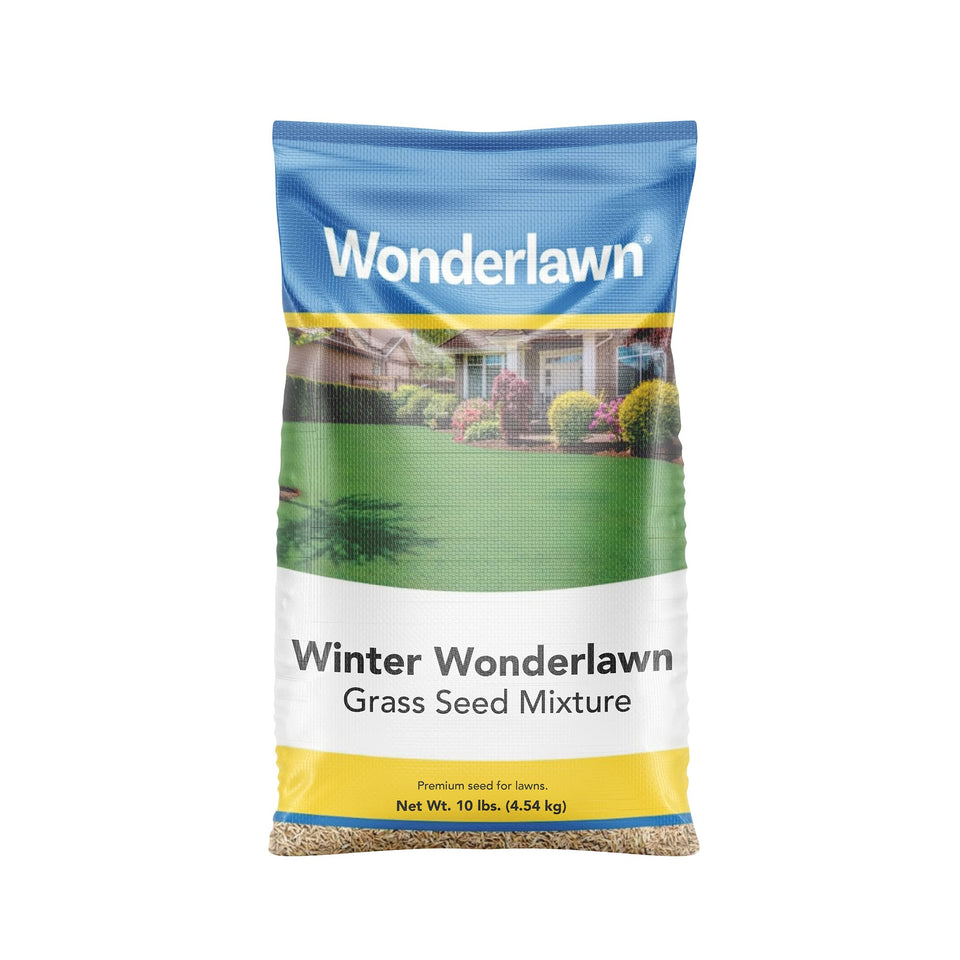 Barenbrug Wonderlawn Winter seed bag ready for fall planting and winter lawn care.