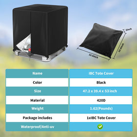 Barlic tote cover with UV protection helps prevent algae and keeps contents clearer.
