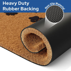 Barnyard Designs 36x24 inch doormat fits wide doorways and two-person entries.
