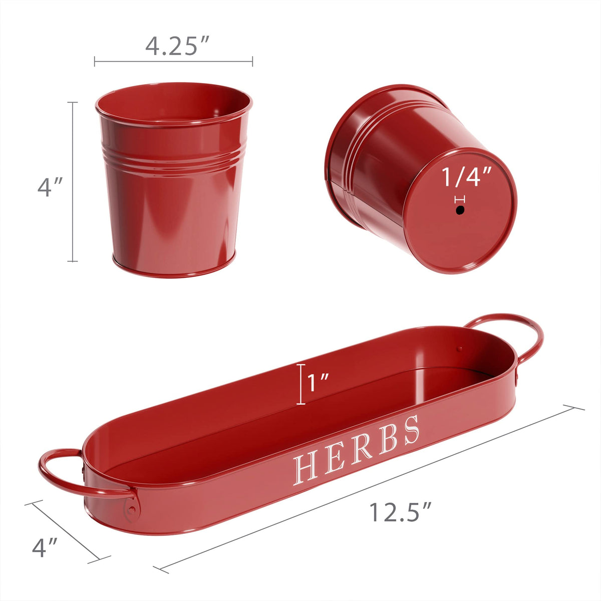 Barnyard Designs planter with drainage holes and tray prevents overwatering and mess