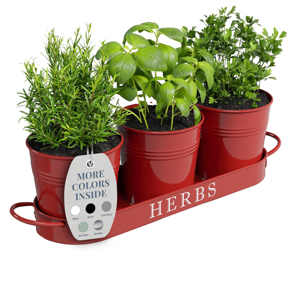 Barnyard Designs indoor herb planter with tray for easy kitchen herb access