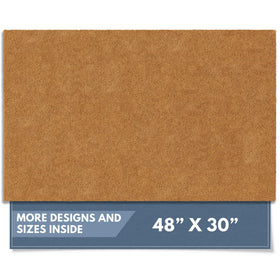 Barnyard Designs natural coir doormat, plain brown, 30x48, non-slip backing for stable outdoor use.