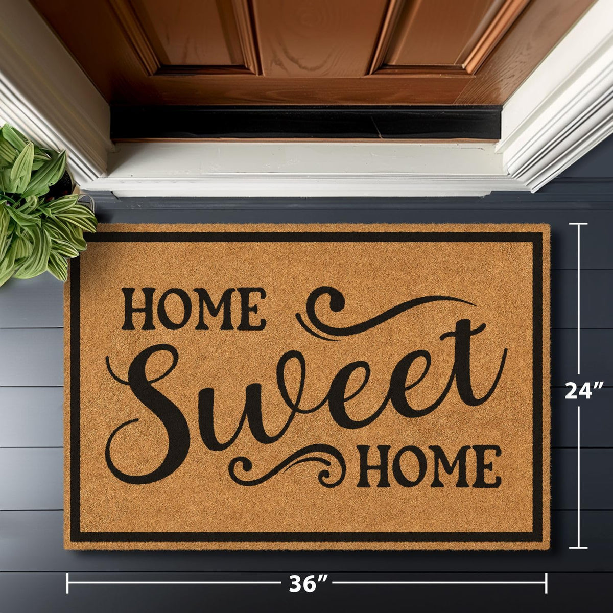 Barnyard Designs non-slip backing ensures stable placement at busy entryways.