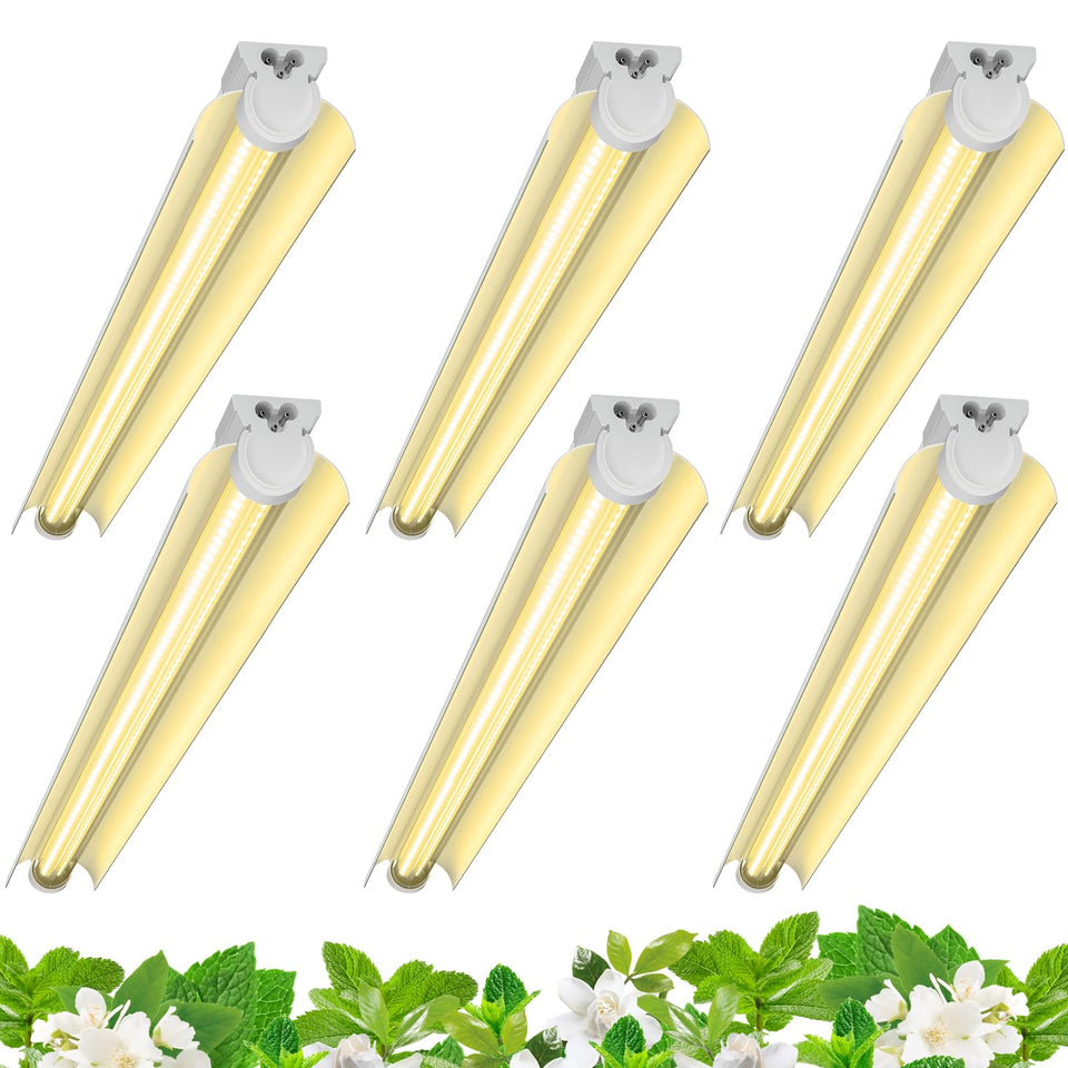 Barrina 3ft T8 grow light six-pack packaging for quick setup