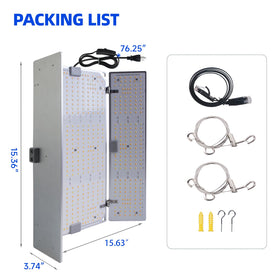 Barrina BU2000 package contents including hanging chains and manual