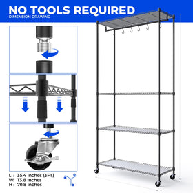 Barrina CX3 supports up to 360 lbs across four shelves