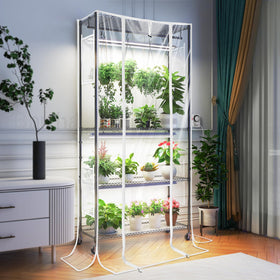 Barrina CX3Z four-tier plant shelf for compact indoor gardening.