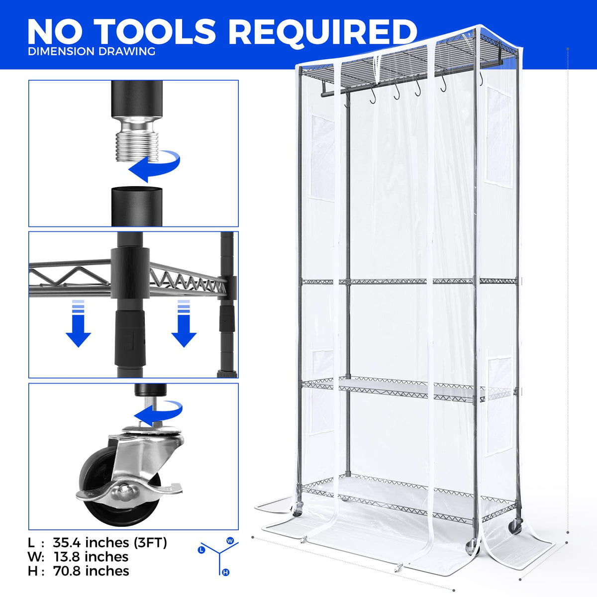 Barrina CX3Z wheels on plant stand for easy relocation.