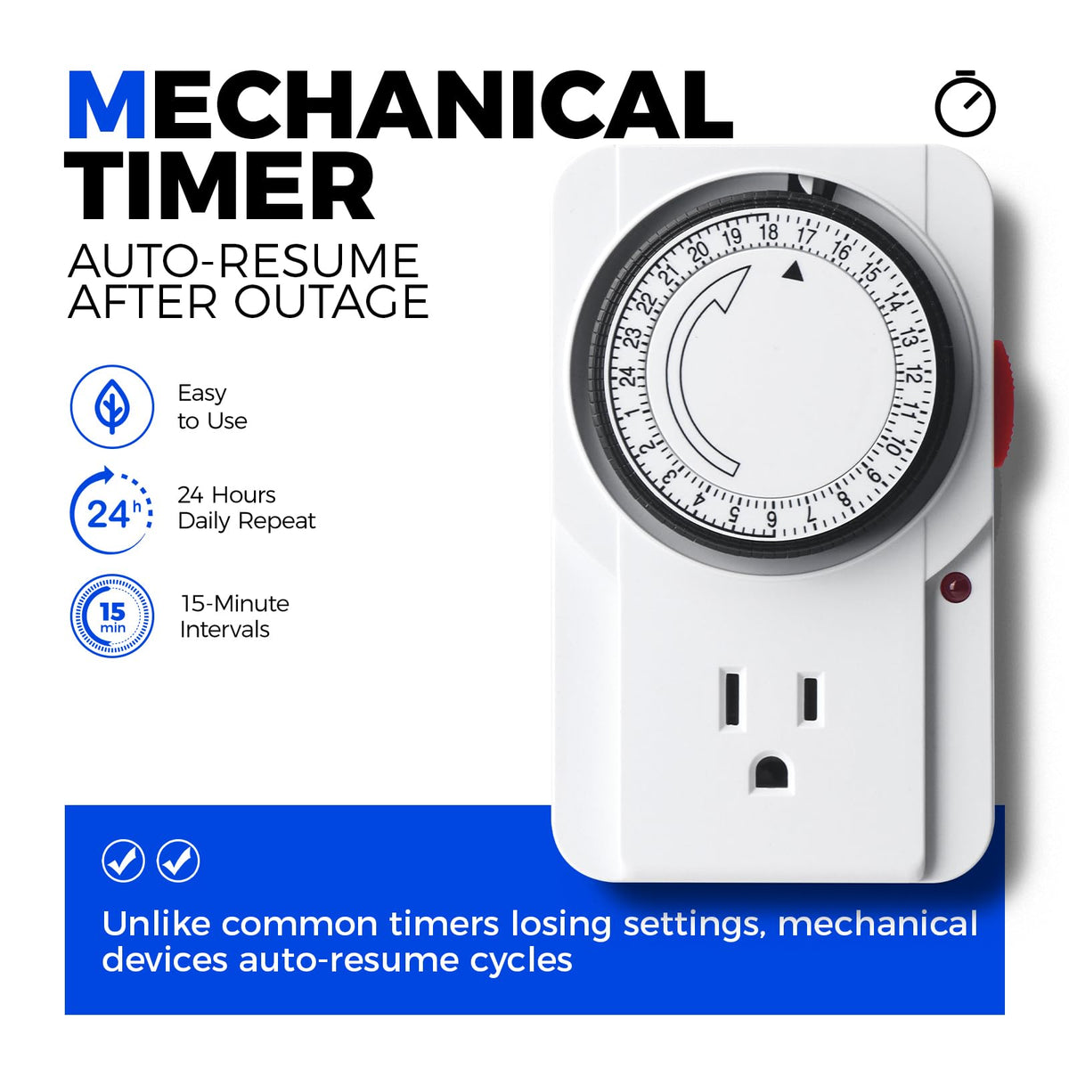 Barrina CX3Z timer socket enables automatic light cycles.
