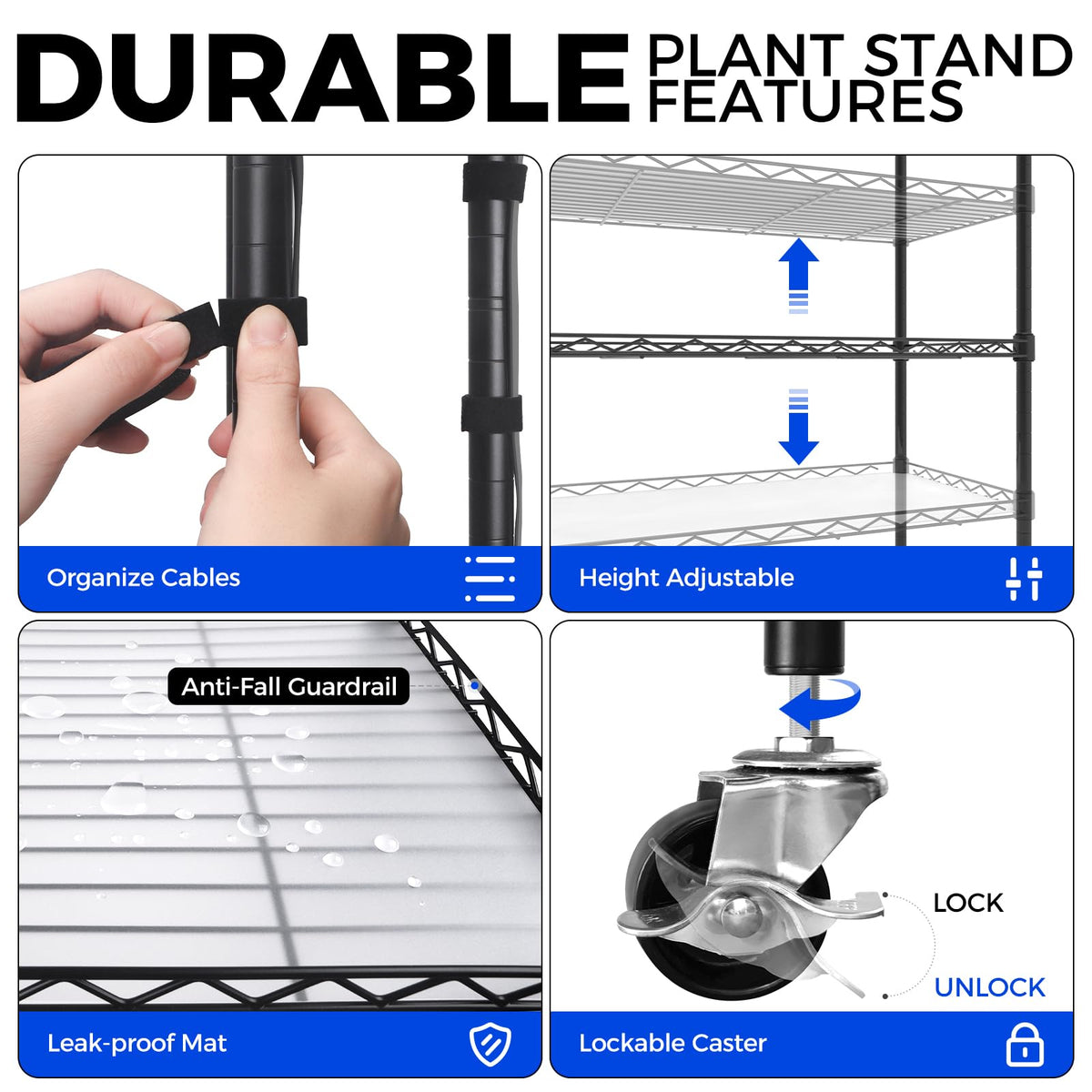 Barrina CX5 waterproof pads protect shelves during watering.