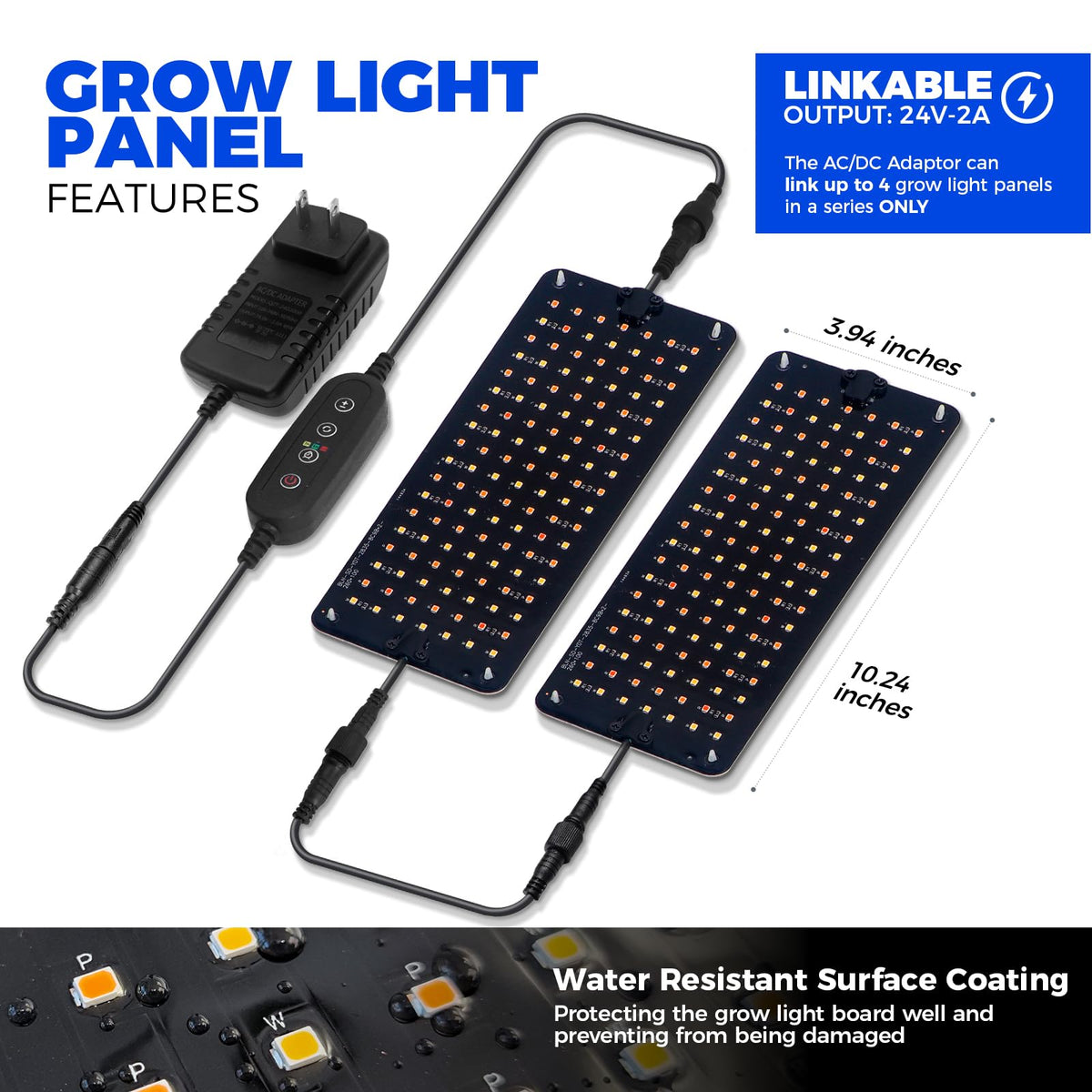 Barrina CX83 grow light panels illuminate seedlings with full-spectrum light