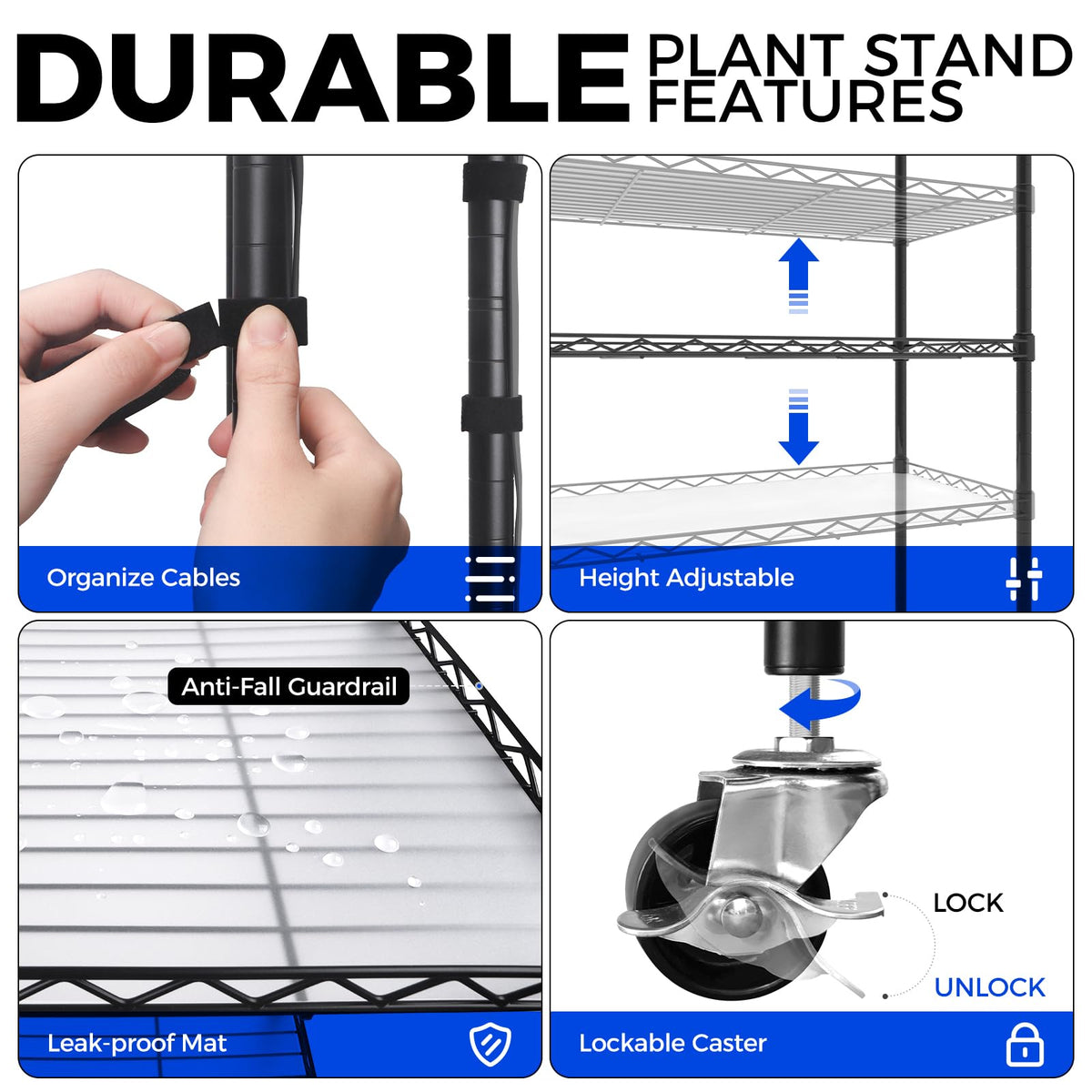 Barrina CX91 height-adjustable shelves adapt to growing plants and displays.