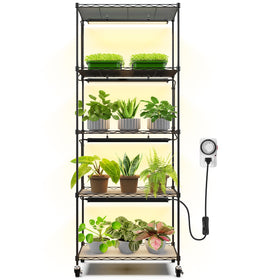 Barrina CX91 plant stand with five levels, ready to display indoor greens.