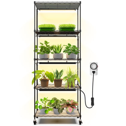 Barrina CX91 plant stand with five levels, ready to display indoor greens.