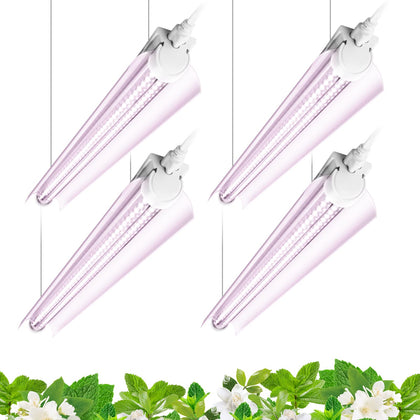 Barrina grow light strip in use over seedlings with full-spectrum illumination
