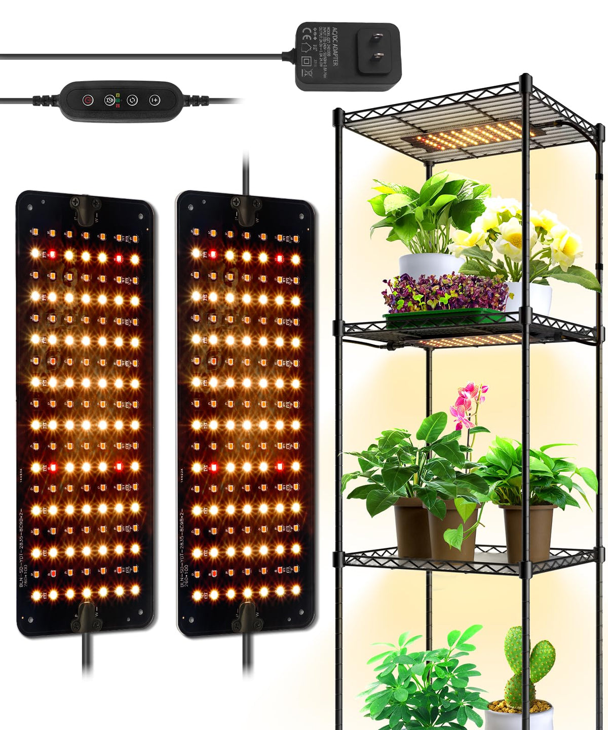 Barrina grow light panel 1ft for indoor plants with efficient spectrum lighting.