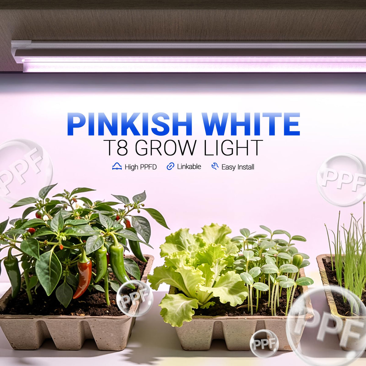 Barrina 3ft grow light strip closeup showing high-quality full-spectrum chips.