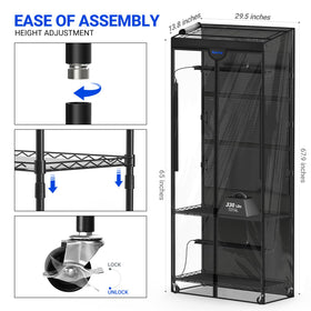 Barrina LH750 DIY kit with heavy-duty hooks and extension shelves for organization