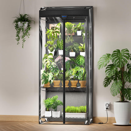 Barrina LH750 pegboard greenhouse assembly showing modular panels for customization