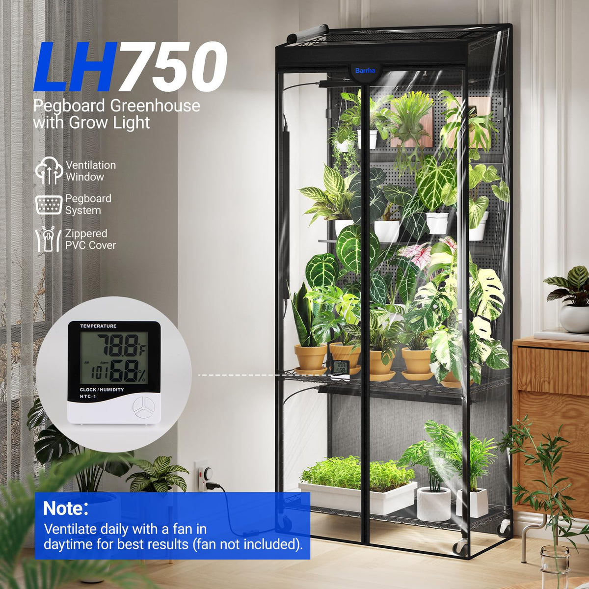 Barrina LH750 propagation zones setup with dedicated seedling areas