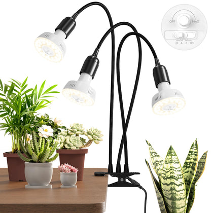 Barrina OG11A3 clip-on light mounted on a plant pot for space-saving growth