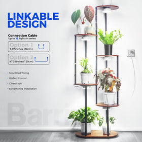 Barrina Orbgrow OG09 two-pack installation with zip ties on a shelf