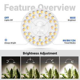 Barrina Orbgrow OG11A 4000K daylight provides natural color for plant care.