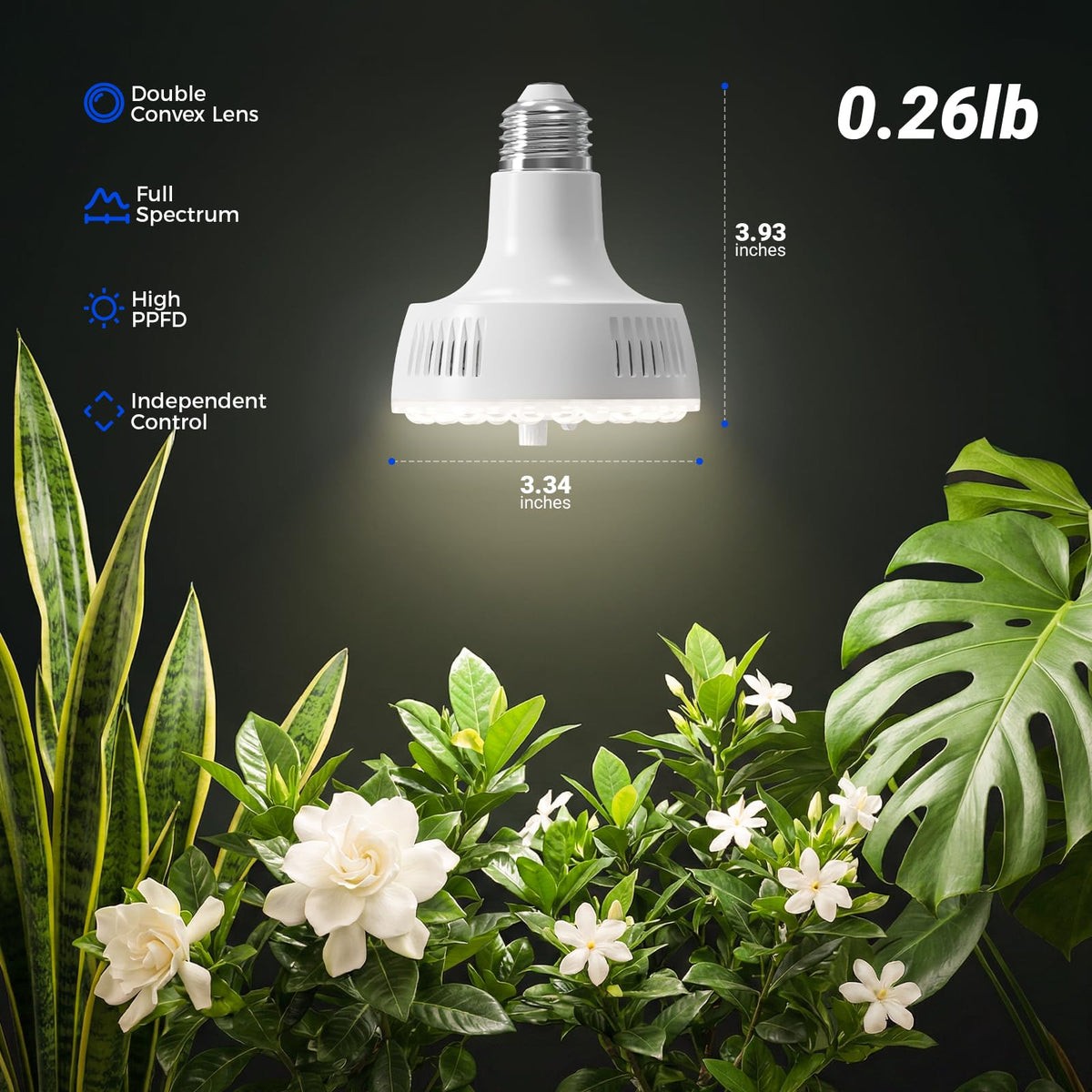Barrina Orbgrow OG11A E26 base compatibility fits most fixtures.