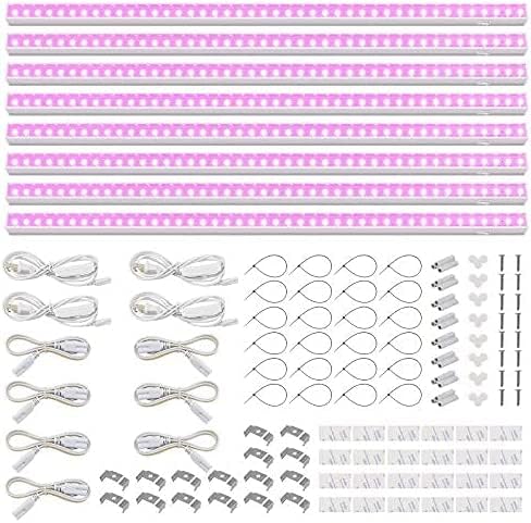 Barrina T5 Grow Light full-spectrum pink 2ft supports healthy indoor seedling growth and foliage