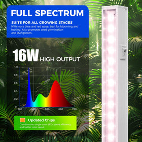 Barrina T5 grow light close up of on/off switch for independent control