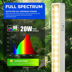 Barrina T5 lights linked with connectors for scalable coverage.
