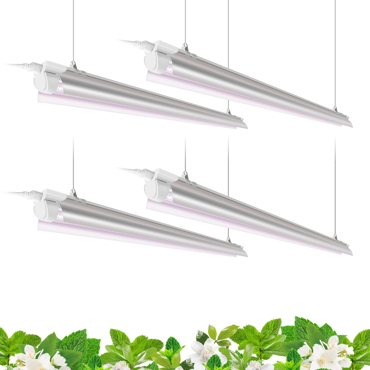 Barrina T8 LED grow light front view shows compact design for indoor plants