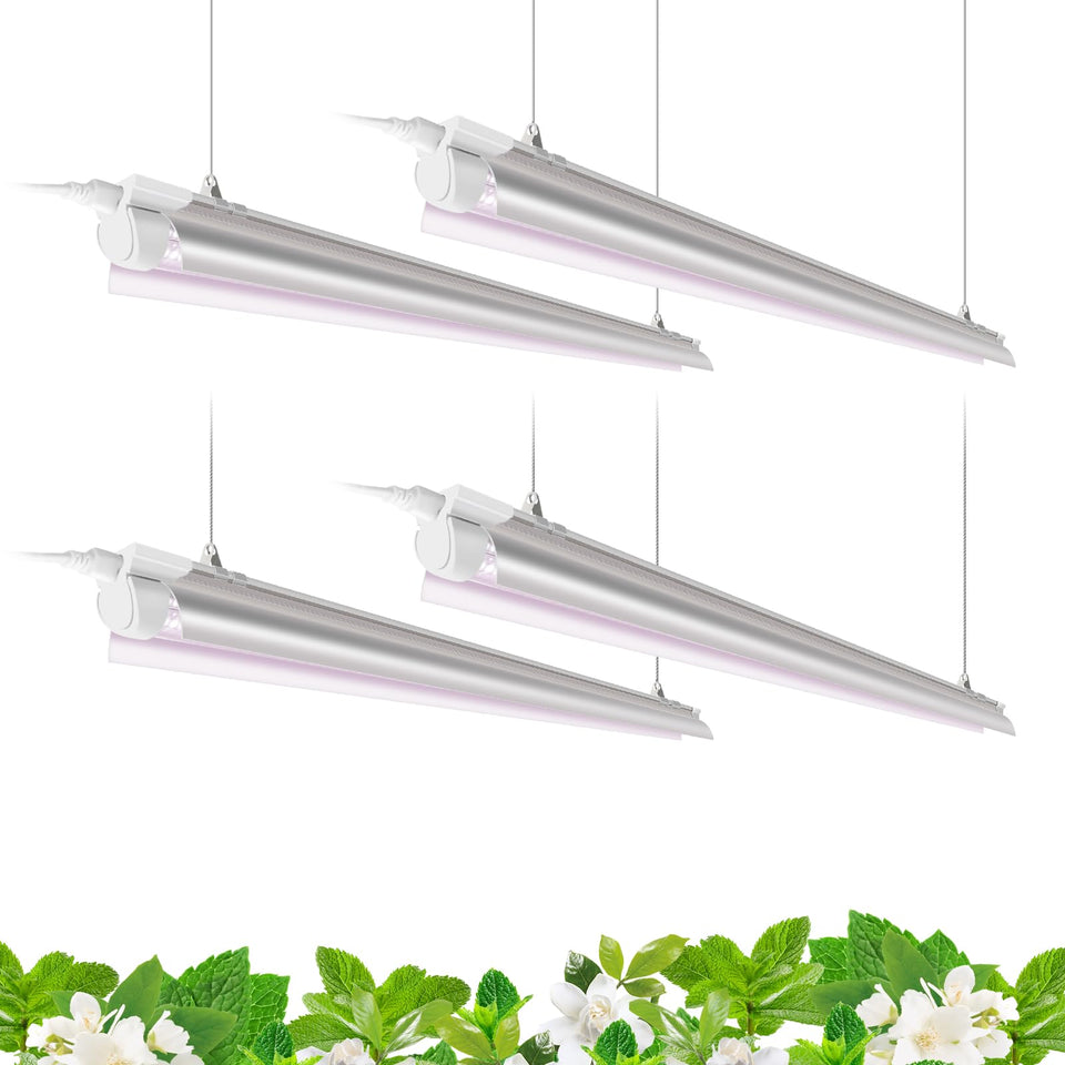 Barrina T8 LED grow light front view shows compact design for indoor plants