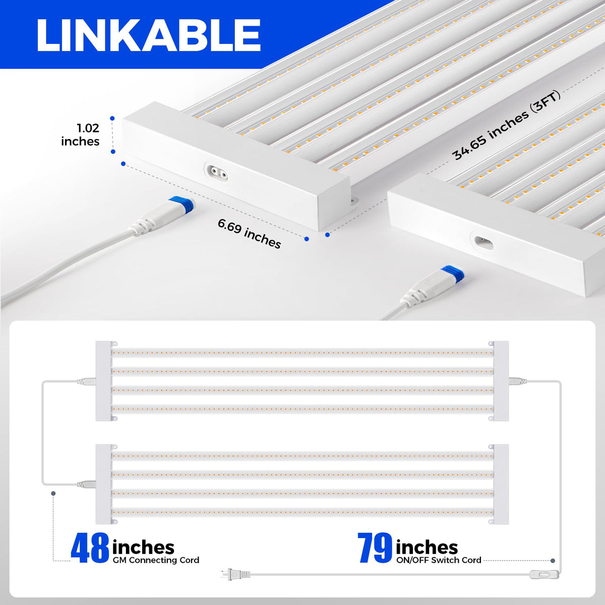 Barrina TX-L63 high brightness output maintains even lighting on shelves and benches.