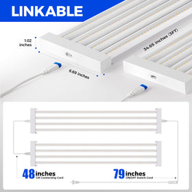 Barrina TX-L63 high brightness output maintains even lighting on shelves and benches.
