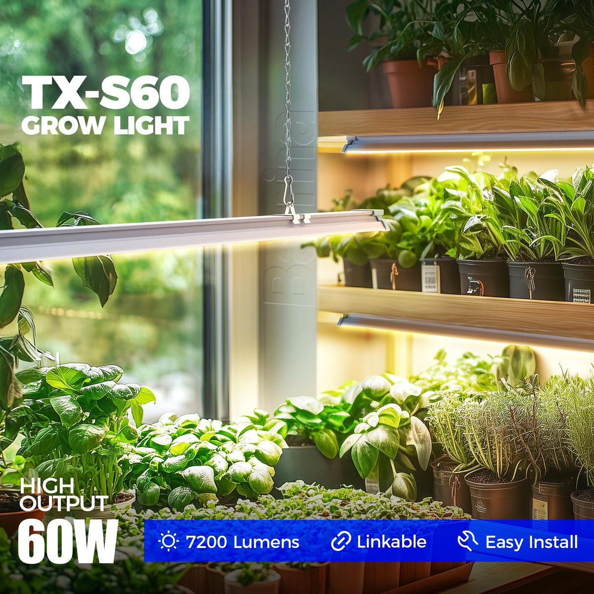 TX-S60 red LEDs 660nm support flowering and fruiting in indoor gardens.