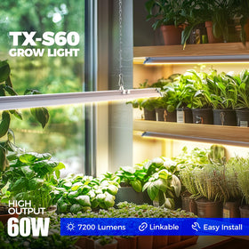 TX-S60 red LEDs 660nm support flowering and fruiting in indoor gardens.