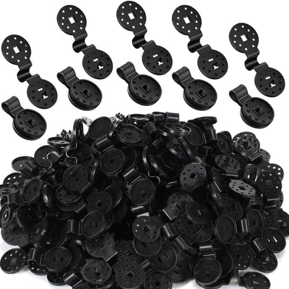 Barydat 400-piece black shade clips pack for quick shade cloth setup.