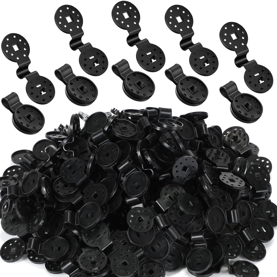 Barydat 400-piece black shade clips pack for quick shade cloth setup.