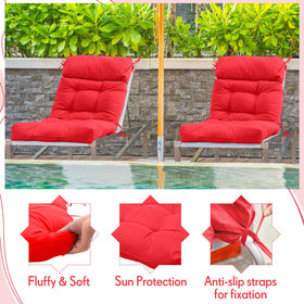 Barydat cushions with anti-slip ties securing seating