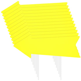 Barydat arrow signs for outdoor events with bright yellow visibility