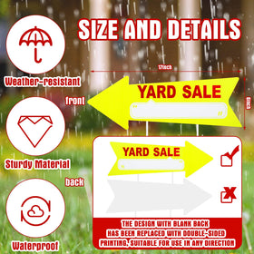 Barydat double-sided yard sale signs guide shoppers from both directions