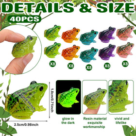 Barydat frog figurine purple glow brightens terrariums and dollhouses