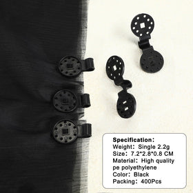Barydat black plastic clips securing netting with a professional finish.