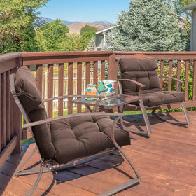 Barydat coffee cushion with anti-slip ties, secure seating during rocking.
