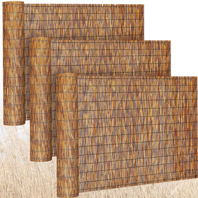 Barydat reed fence roll privacy screen on balcony enhances shade and airflow.