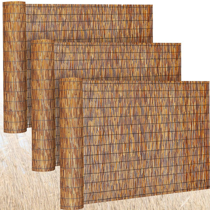 Barydat reed fence roll privacy screen on balcony enhances shade and airflow.