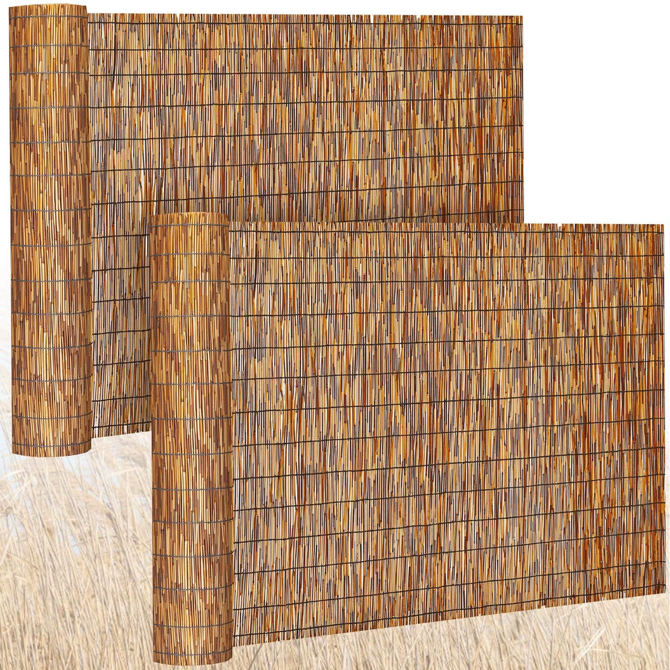 Barydat Reed Fence Roll on balcony offering privacy and natural shade.